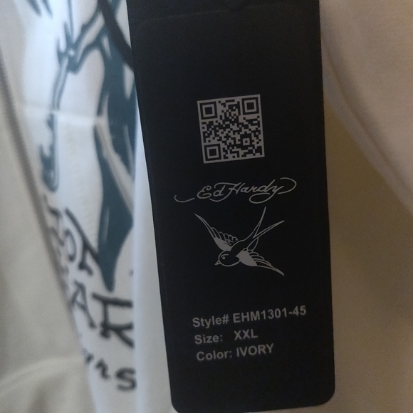 Ed Hardy NWT flaming ☠️ Zip-Up Hoodie Size XXL - Picture 11 of 12